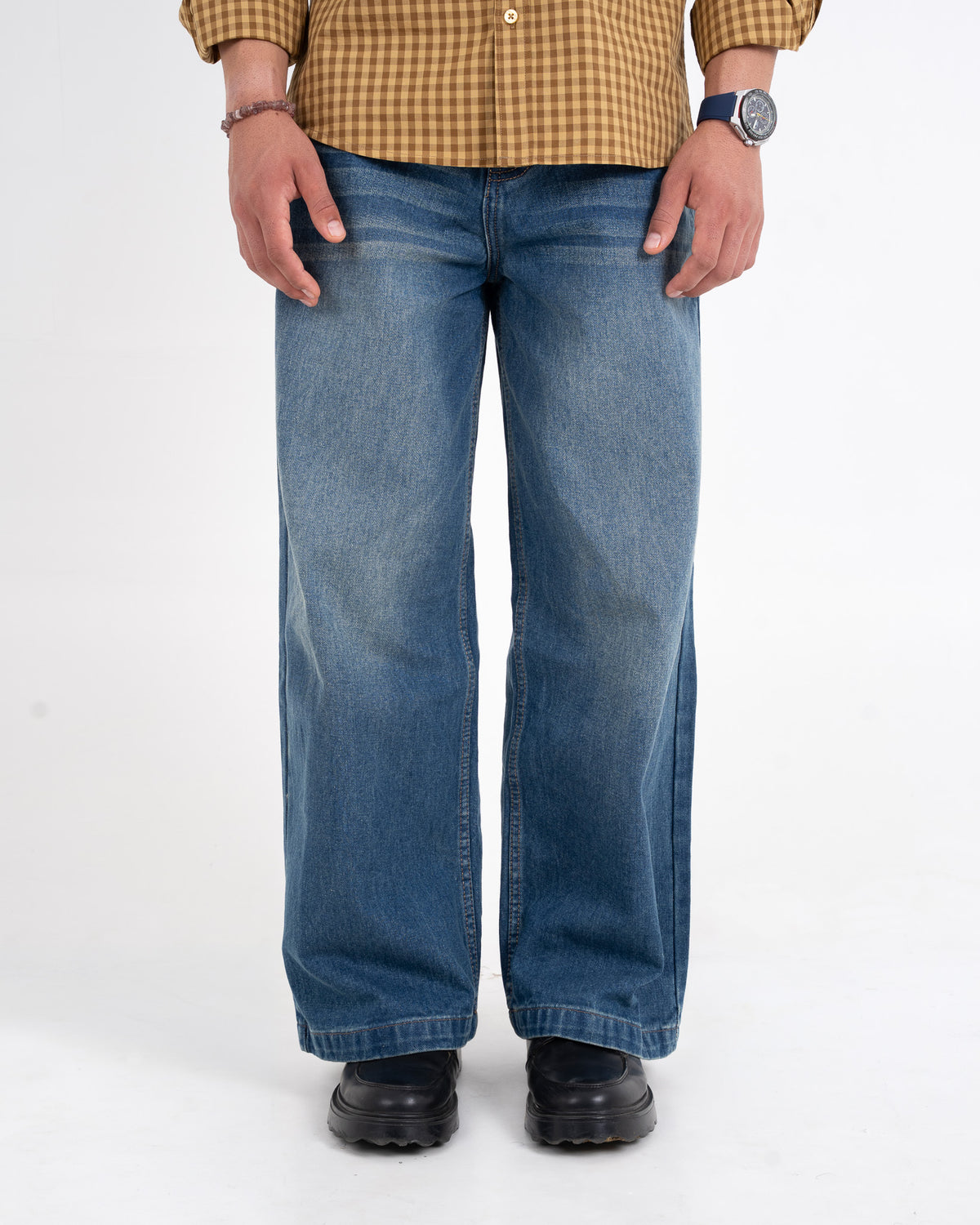 DARK BLUE BAGGY JEANS