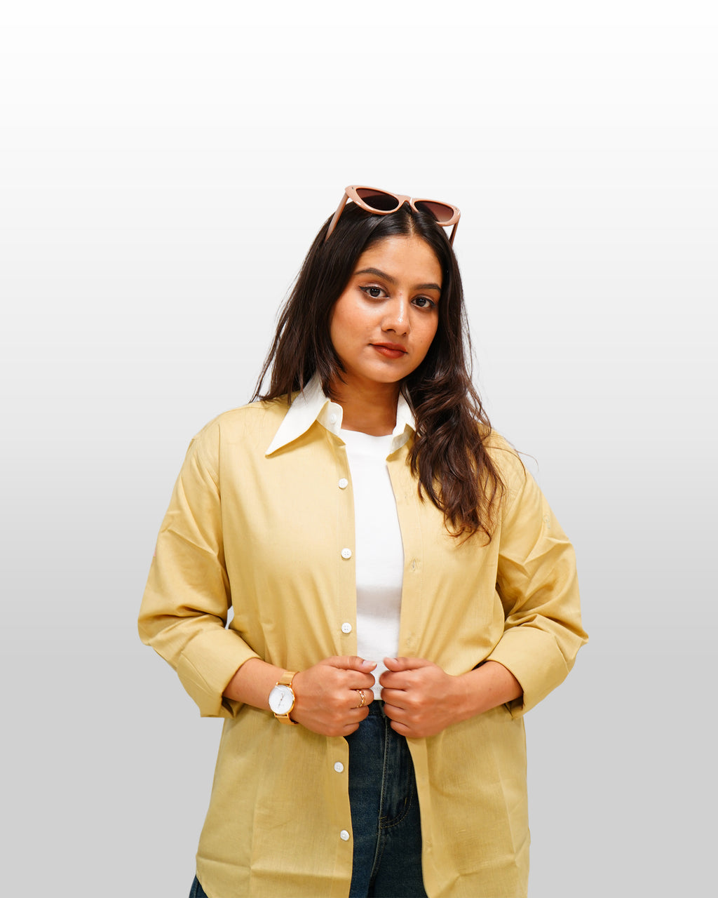 Khakhi Contrast Shirt