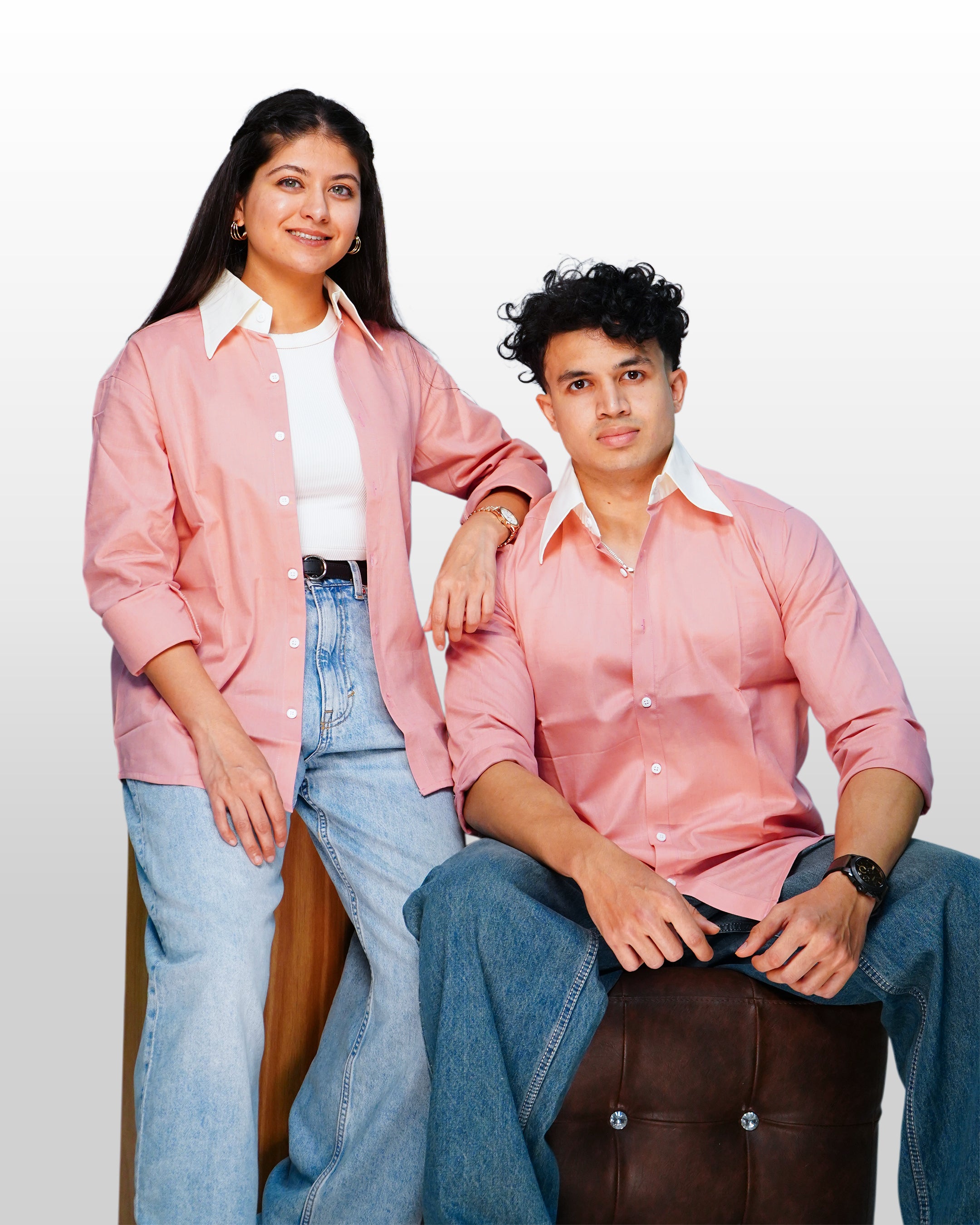 Pink Contrast Shirt