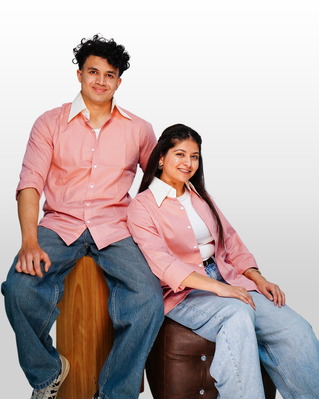 Pink Contrast Shirt