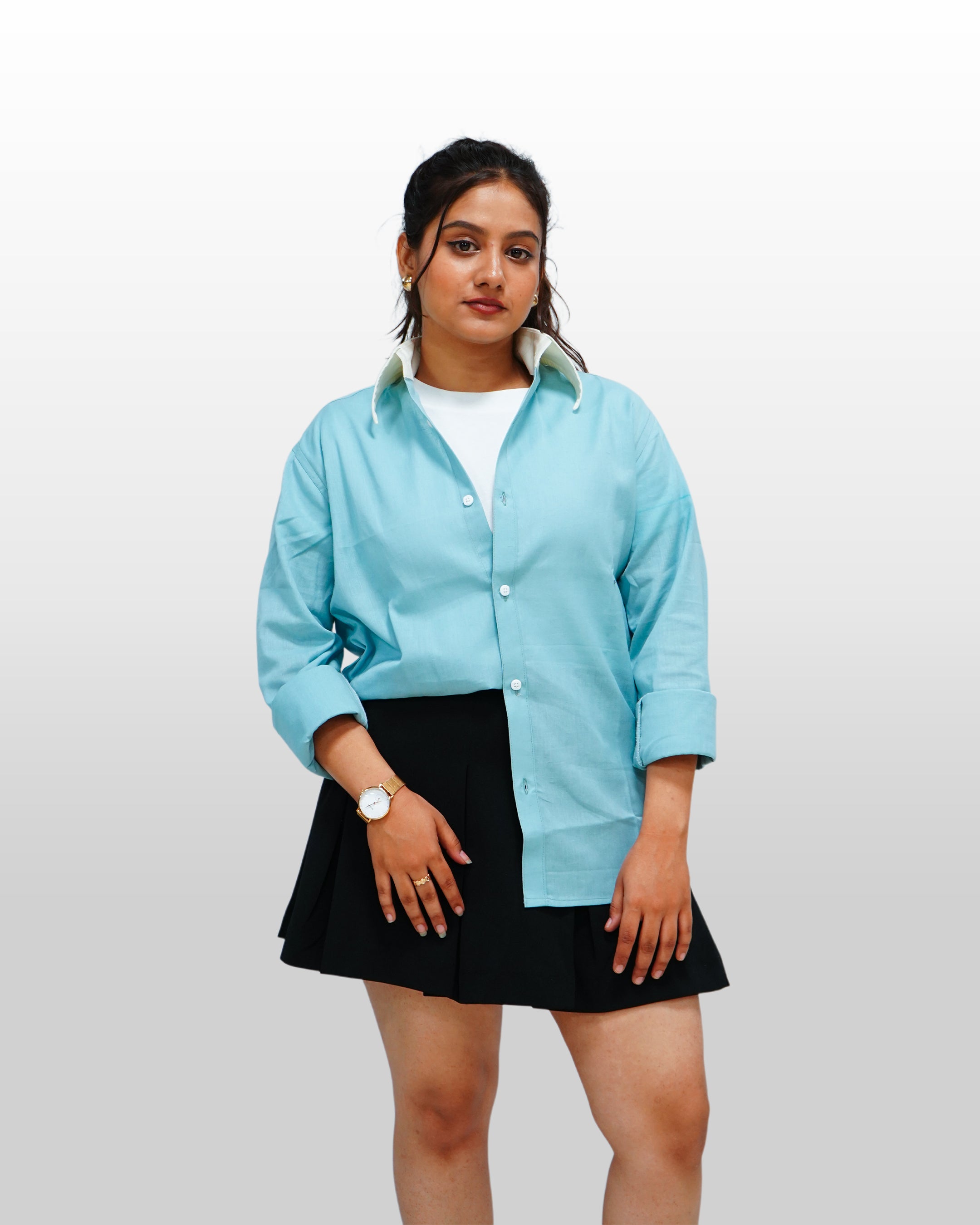 Blue Contrast Shirt