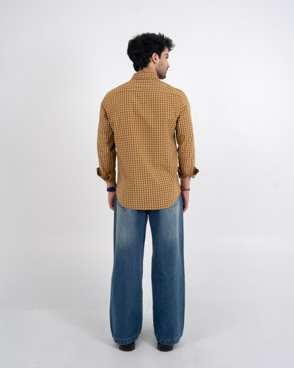 KHAKHI CHECKERED SHIRT