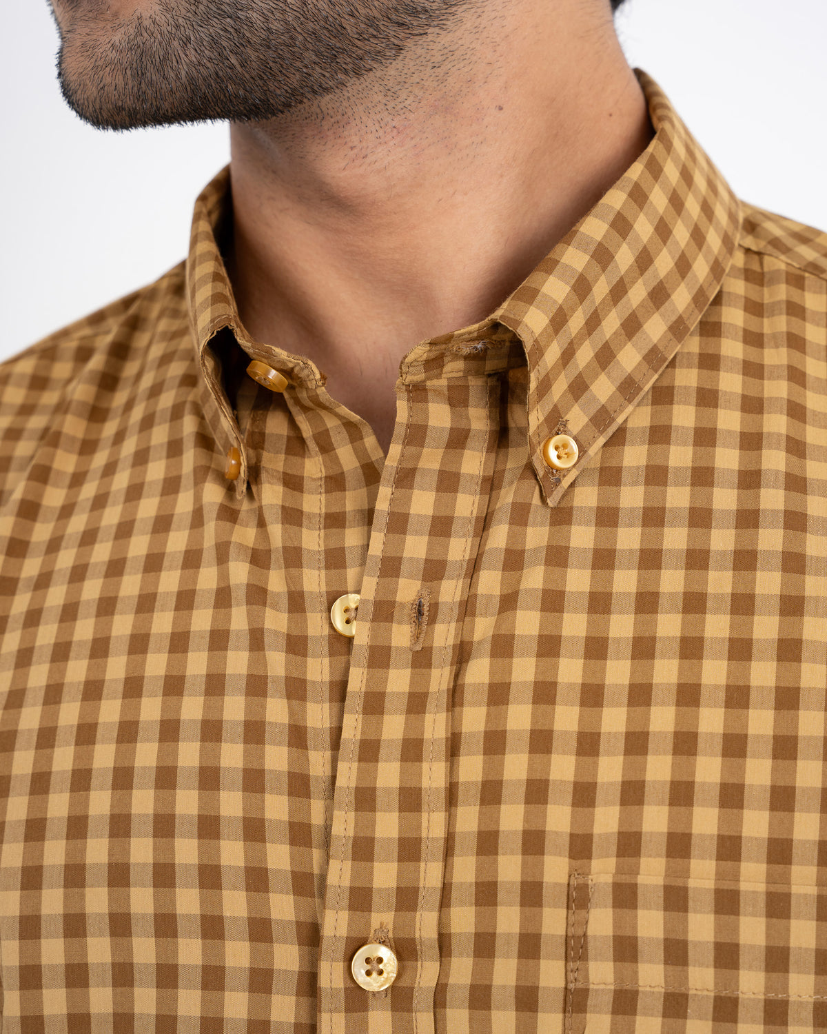 KHAKHI CHECKERED SHIRT