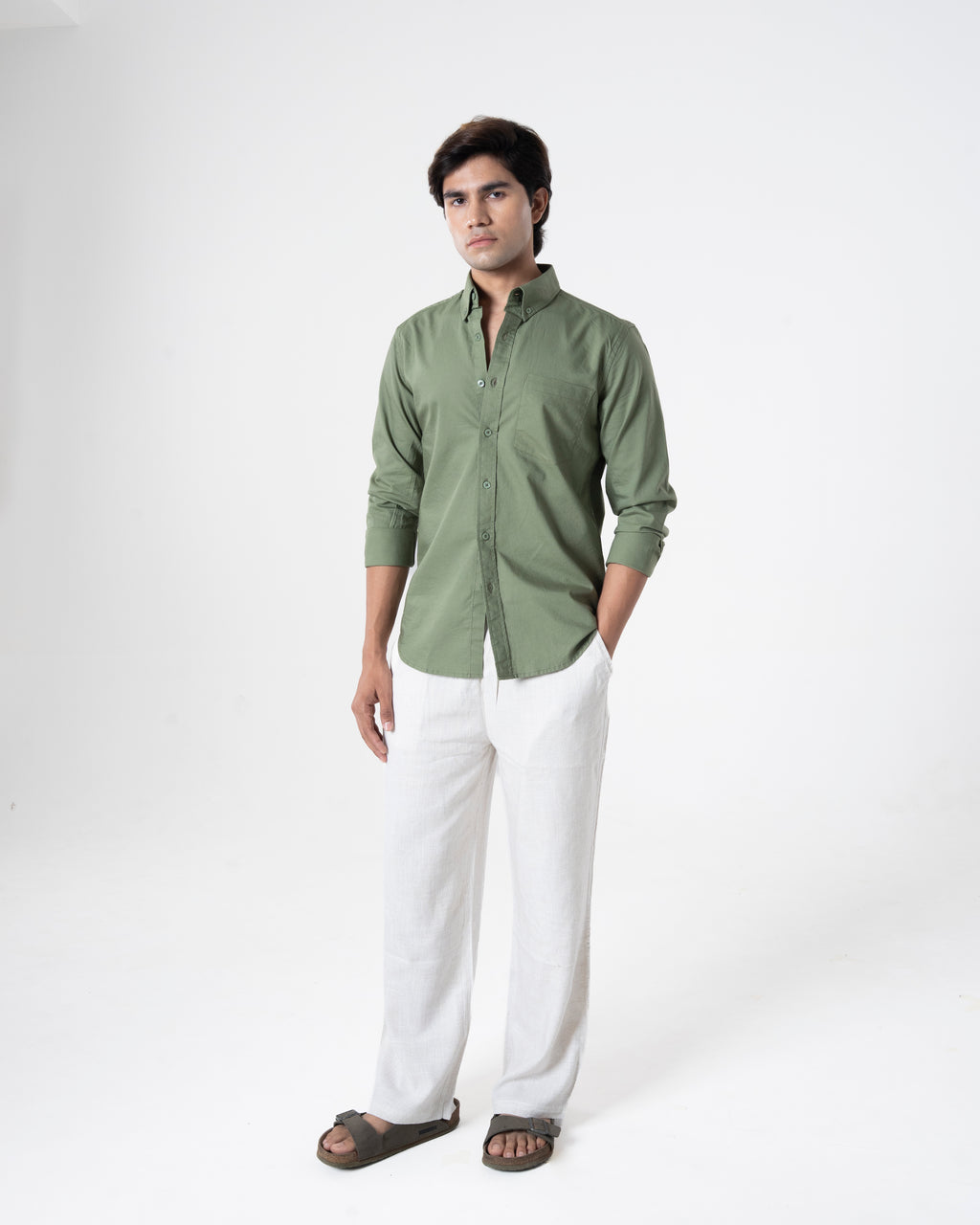 GREEN OXFORD SHIRT