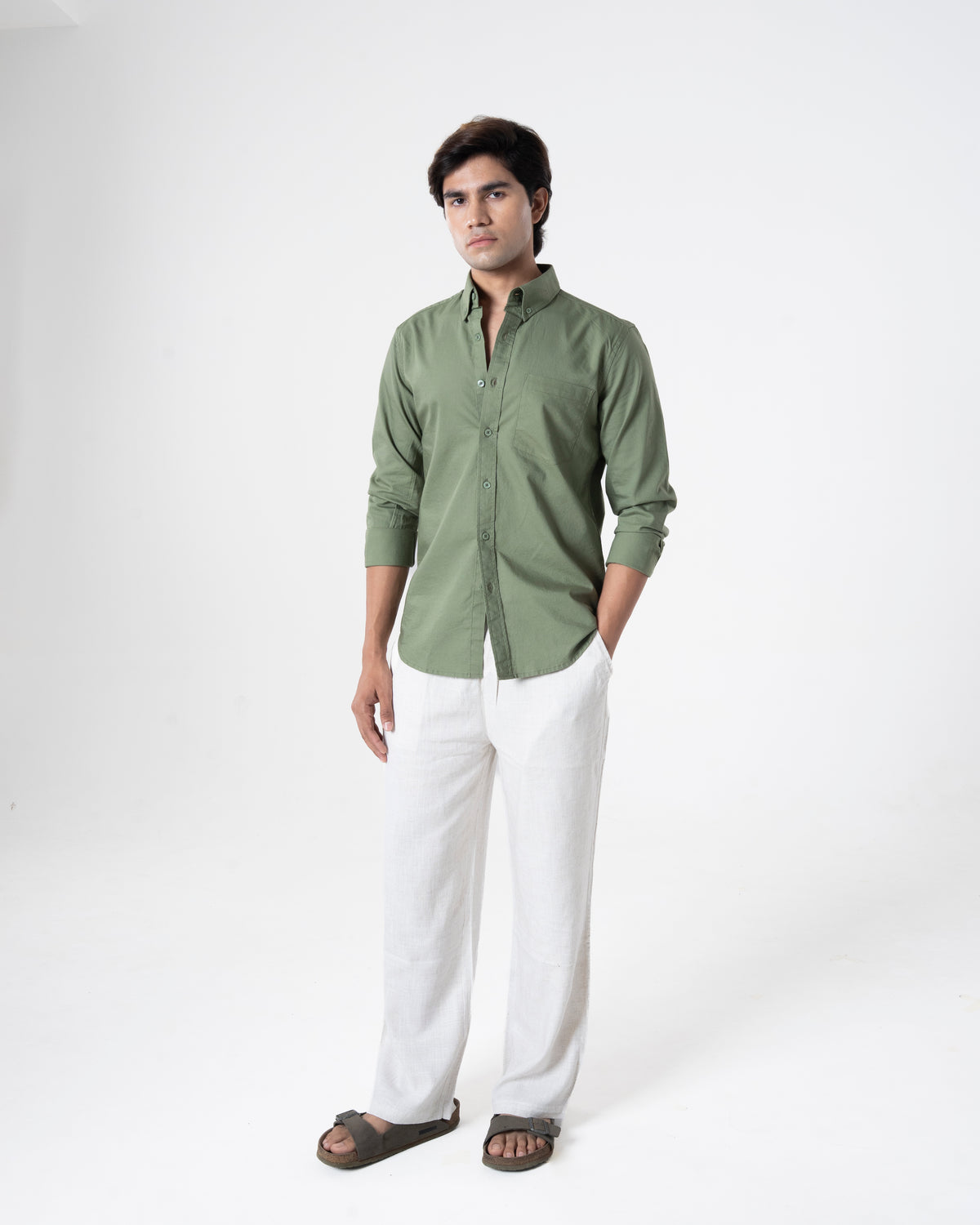 GREEN OXFORD SHIRT