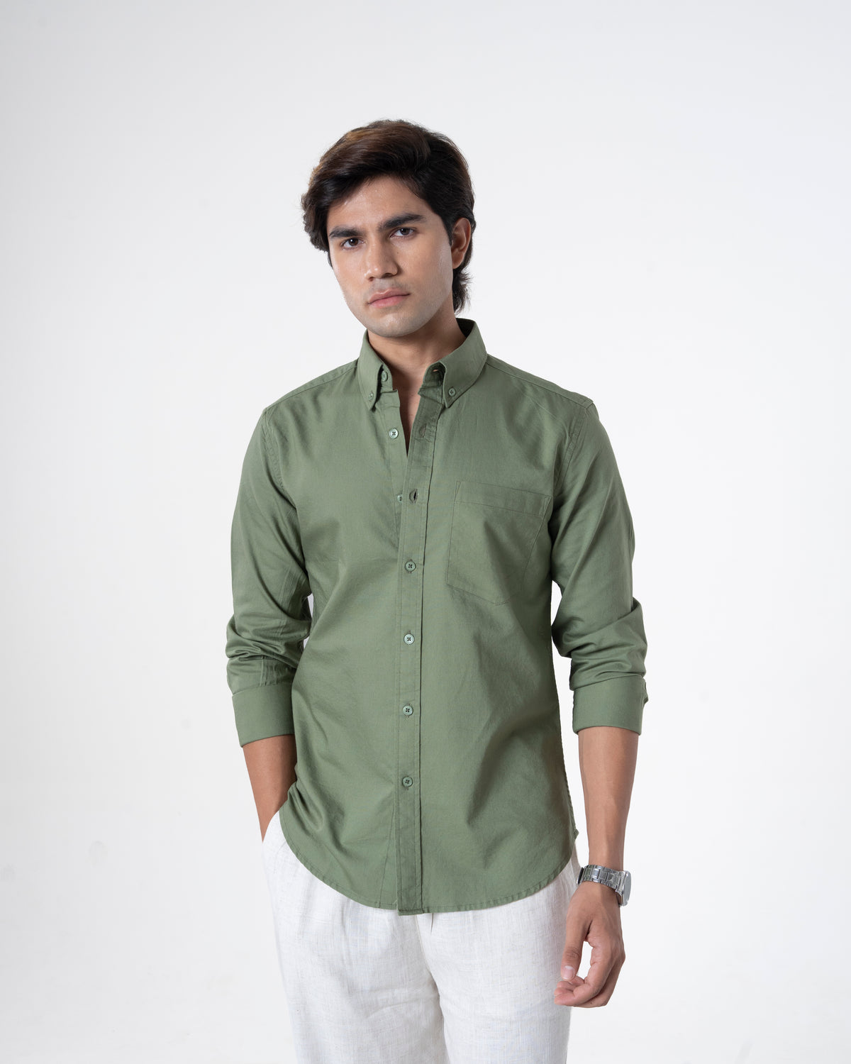 GREEN OXFORD SHIRT
