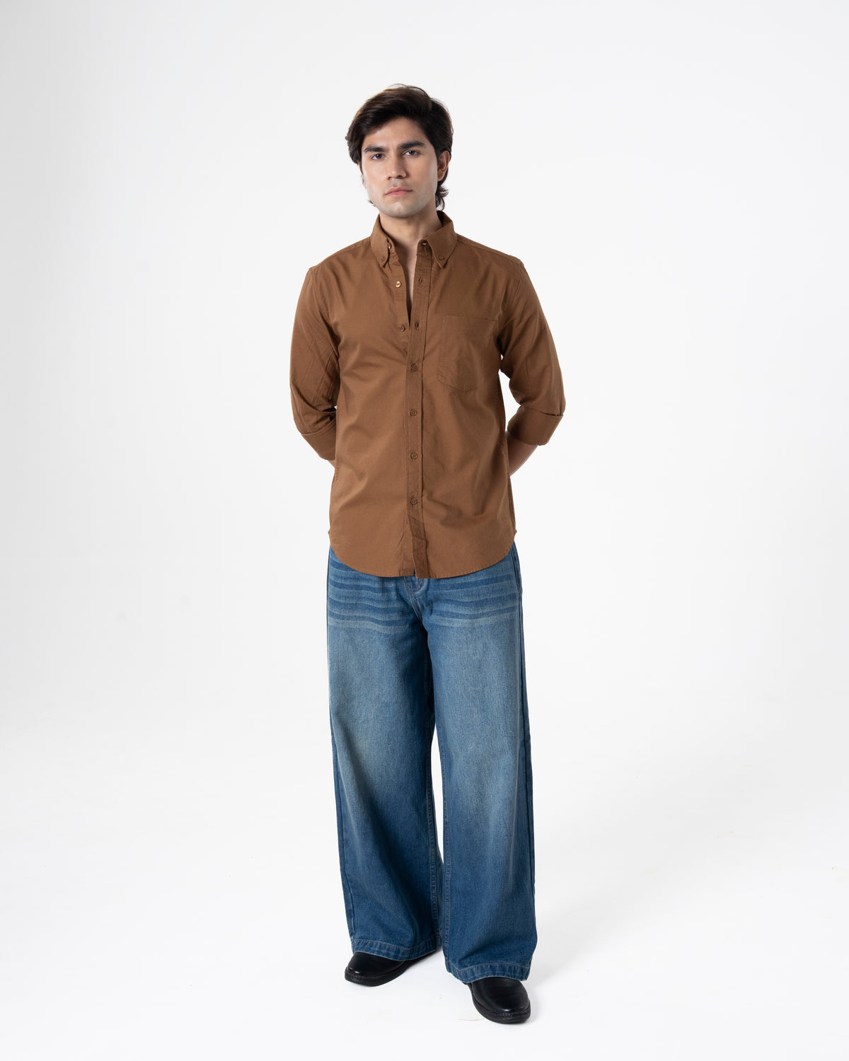 BROWN OXFORD SHIRT