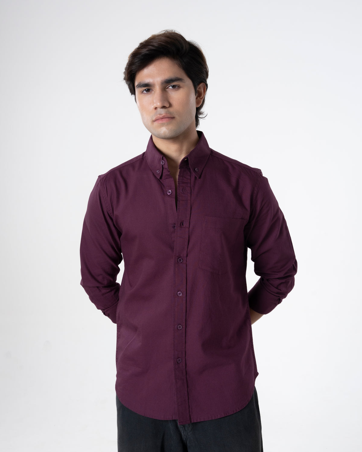 BURGUNDY OXFORD SHIRT