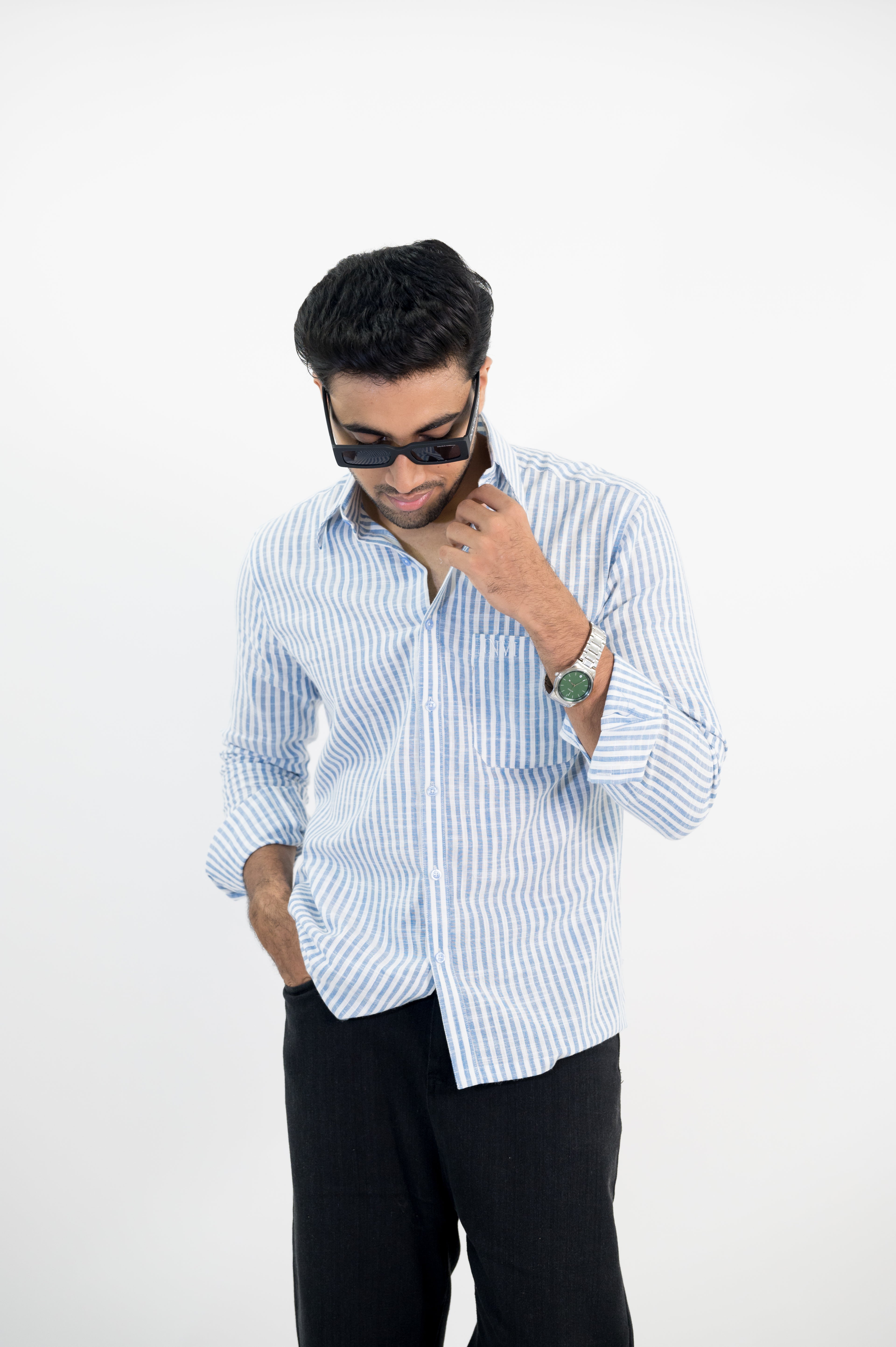 BLUE STRIPED SHIRT