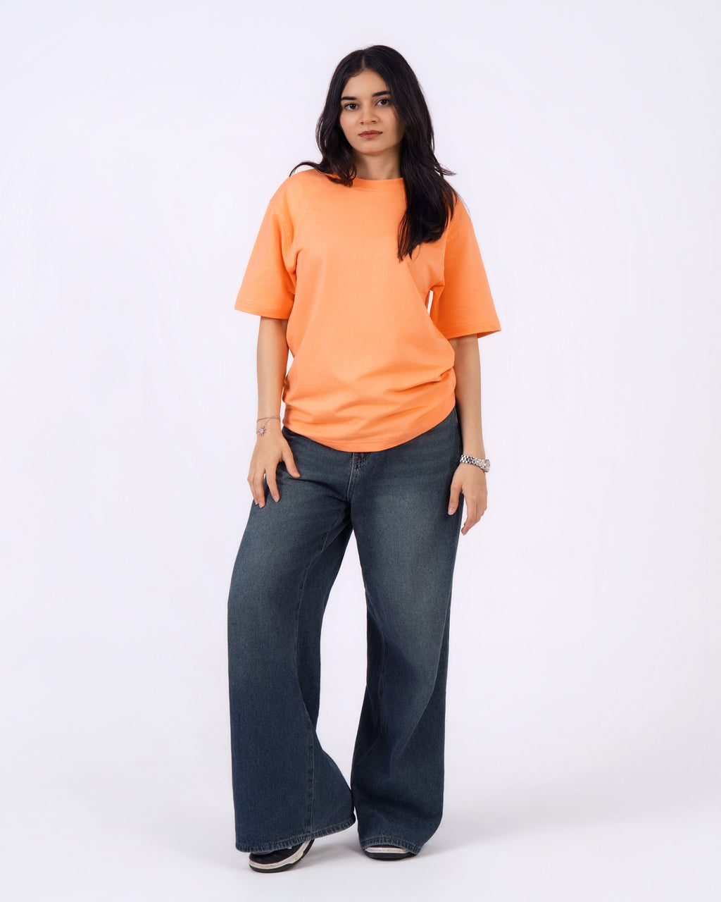 Light Orange Loose Fit T-Shirt
