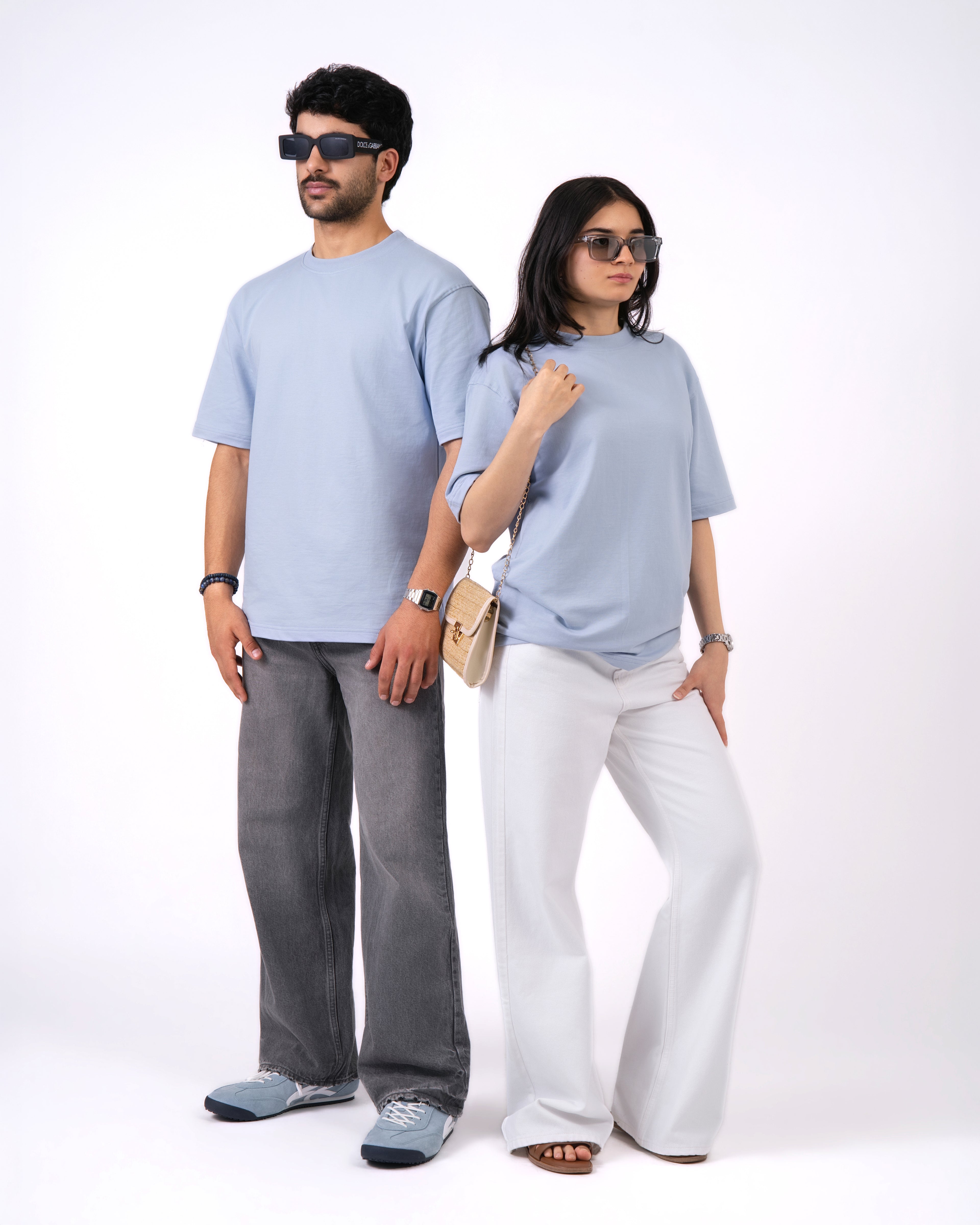 Sky Blue Loose Fit T-Shirt