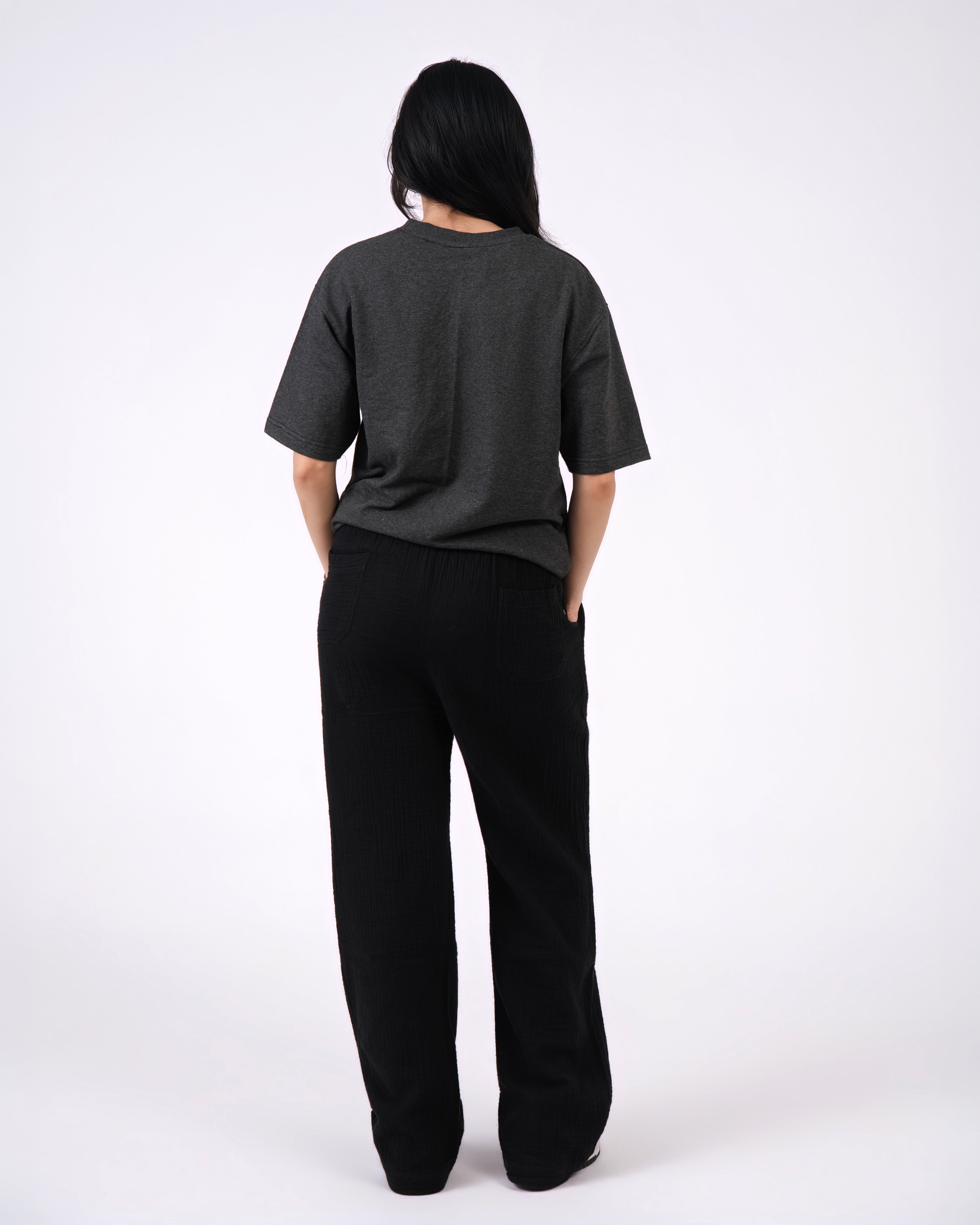 Milange Charcoal Loose Fit T-Shirt