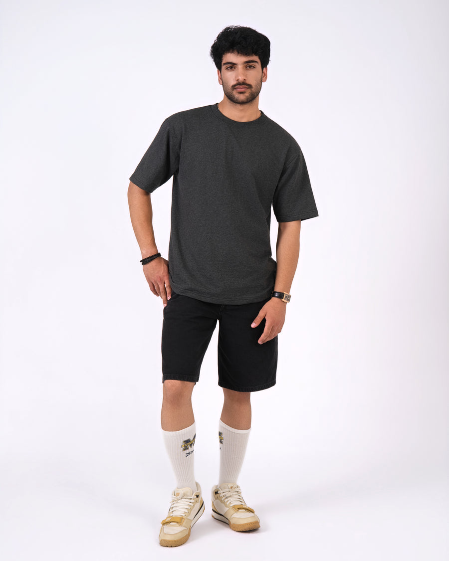 Milange Charcoal Loose Fit T-Shirt