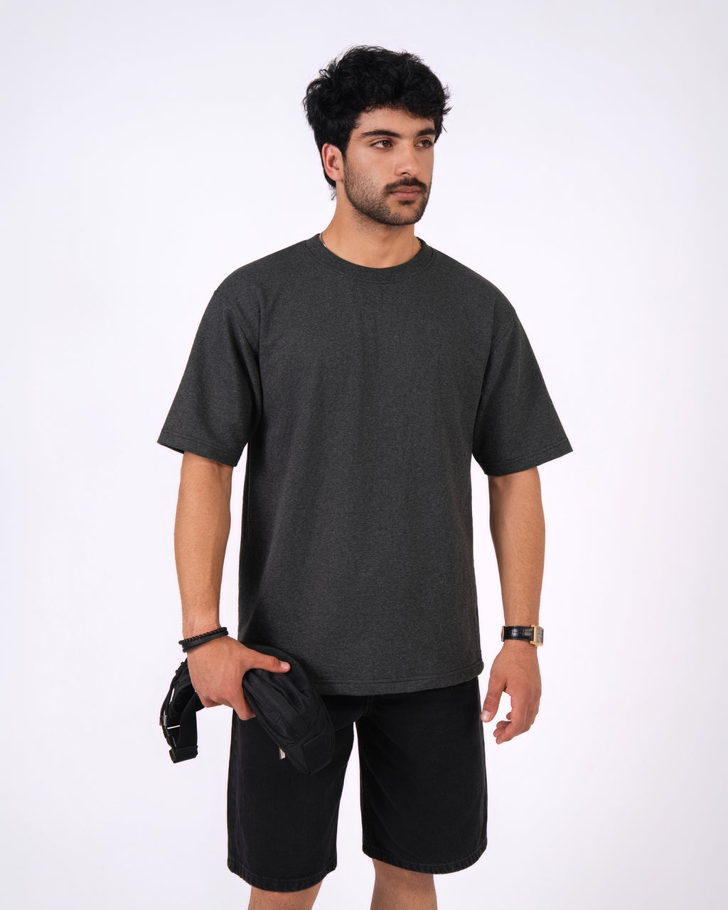 Milange Charcoal Loose Fit T-Shirt