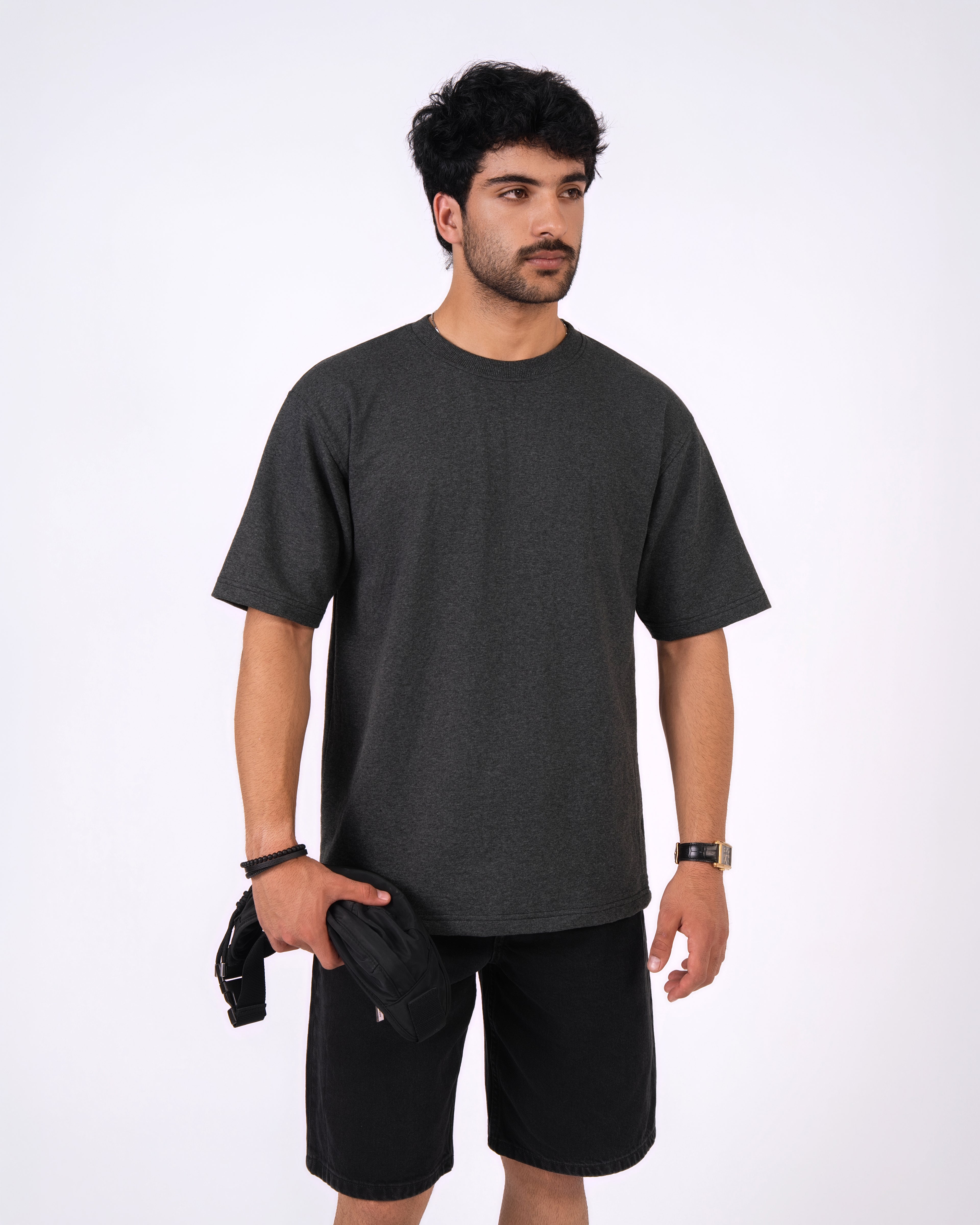 Milange Charcoal Loose Fit T-Shirt