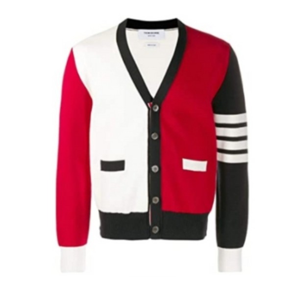 21SS THOM BROWNE(톰브라운) MKC171F 00219 960 사선 배색 가디건