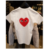 COMME DES GARCONS(꼼데가르송) P1T221 1 더블 하트 화이트 반팔 티셔